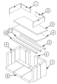 Part Location Diagram of 29040 US Stove Company Brick Retainer (Right)
